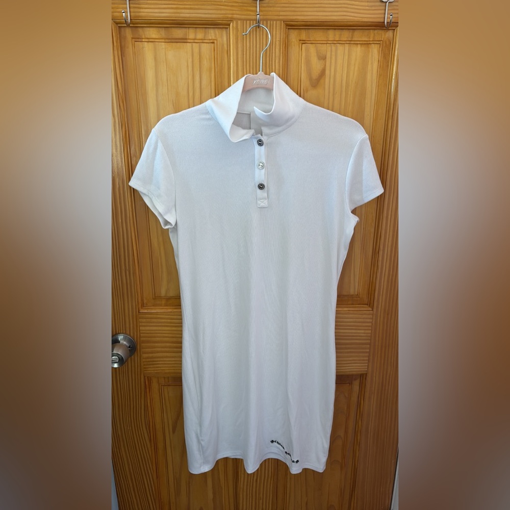 🤍CHROME HEARTS WHITE POLO DAGGER DRESS🤍